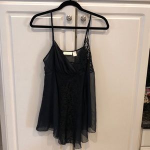 Victoria’s Secret Black Sheer Babydoll w/ Lace